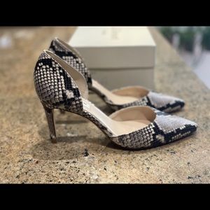 LK Bennett Snake Leather FLOSSIE d'Orsay Pumps EU 38.5/ US 8.5